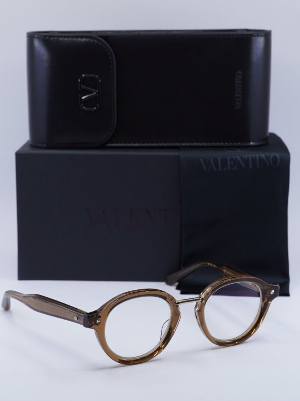 Valentino V-ESSENTIAL-IV VLX-132D Round Eyeglasses 46mm - Brown